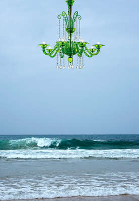  Curated Abstract Art: Green Sea, Cantabria  by Ciuco Gutiérrez