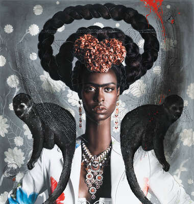   Black Frida with Monkeys by Efren Isaza