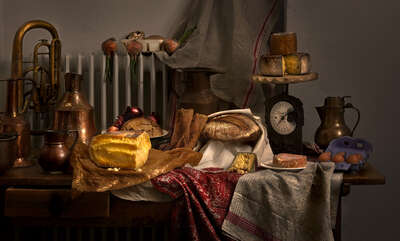   Still life with cheese by Mark Seelen