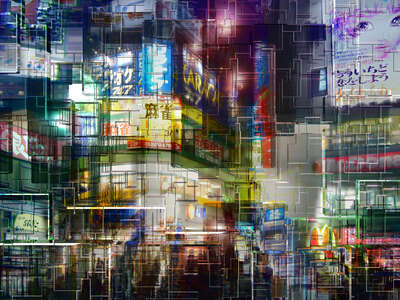  curated digital art prints: Tokio, Akihabara II by Andrej Barov
