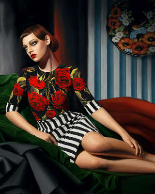  curated fashion prints Red Rose by Andrey Yakovlev & Lili Aleeva