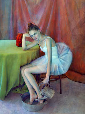   Ballerina on Red by Andrey Yakovlev & Lili Aleeva