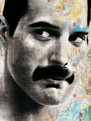  pop artwork by Andre Monet: Freddie by André Monet