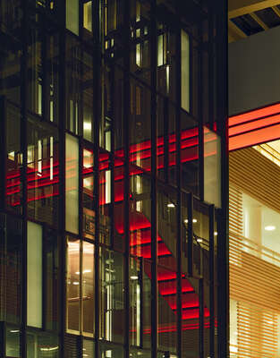  Abstract Architecture Art: Red Stairs by Adam Mørk