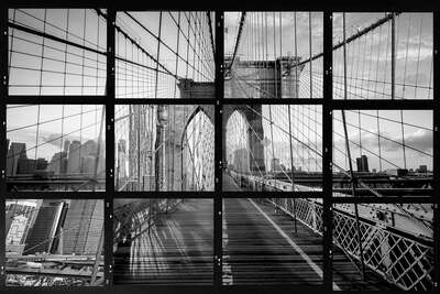  Black and White: Brooklyn Bridge by Anton Sparx