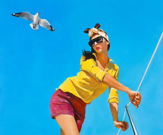 Girl With A Seagull By Boglárka Nagy - Limited Edition. Edition Of: 150 