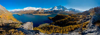  Panoramabilder Alpen: Oberengadiner Seenplatte by Claudio Gotsch