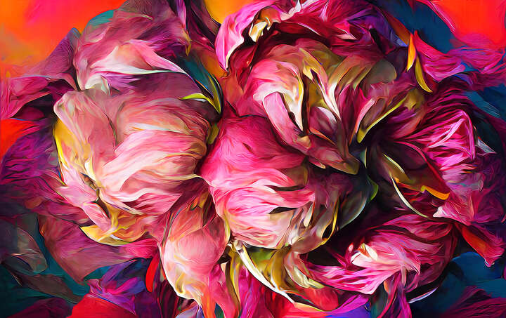 A Gathering  of Peonies von Carl Jacobson