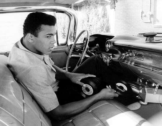 Muhammad Ali Playing Vinyls