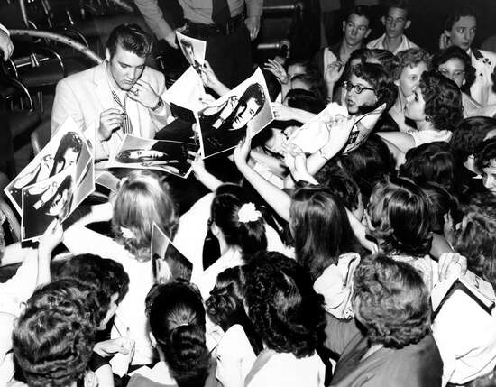 Elvis Presley among his Fans