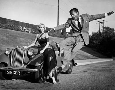  curated vintage photographs: Marylin Monroe and Sammy Davis by Frank Worth by Classic Collection I