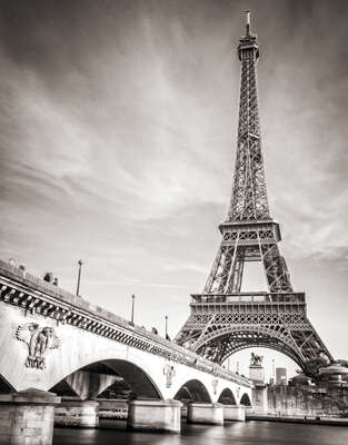  Paris art with Eiffel Tower: Pont d'Iéna and Eiffel Tower by Classic Collection III