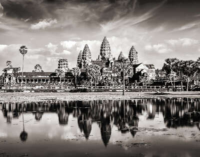  schwarz weisse Wandbilder: Angkor Wat von Classic Collection III
