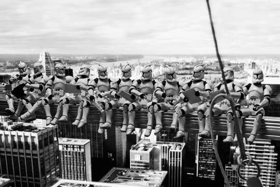 Troopers atop a Skyscraper