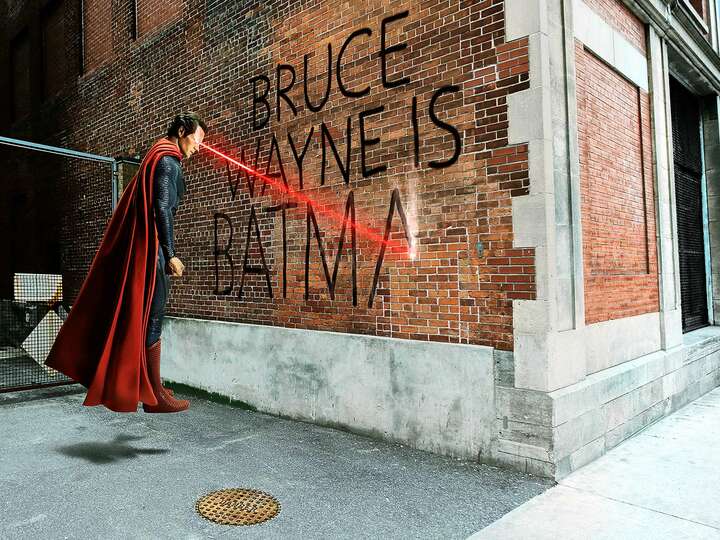 Bruce Wayne Graffiti by Daniel Picard