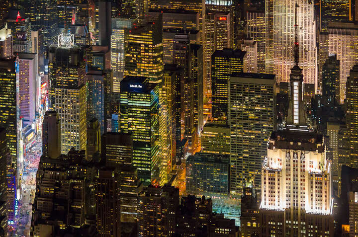   Empire State Building with Times Square by Evan Joseph