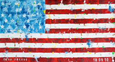  Berühmte Künstler: US Flag von Freddy Reitz