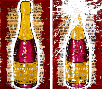  pop artwork by Freddy Reitz: Crystal Champagne by Freddy Reitz