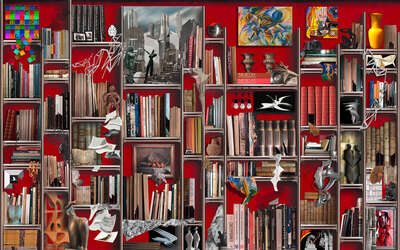   The dreamlike bookcase by Giorgio Lo Cascio