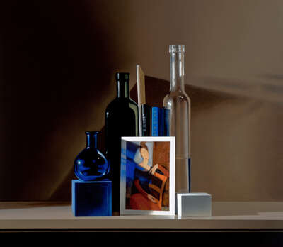   Still life with Modigliani by Guy Diehl