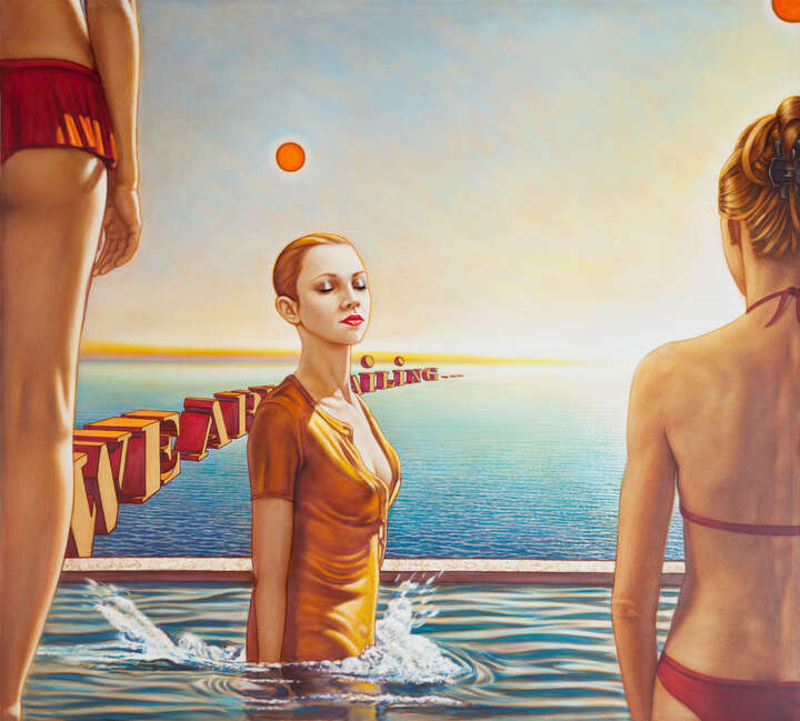  Curated orange artworks: Sailing by Götz Valien