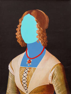 Berühmte Künstler: Blue Portrait von Gazi Sansoy