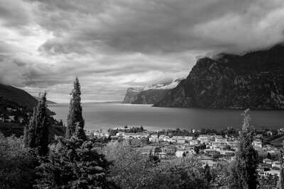  Black and White Landscape Prints: Lago di Garda by Helmut Schlaiß