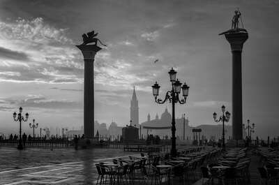  curated vintage black and white photographs: Piazzetta San Marco by Helmut Schlaiß