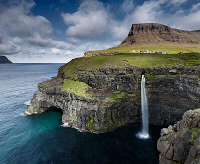   Múlafossur Waterfall, Faroe Islands by Jonathan Andrew