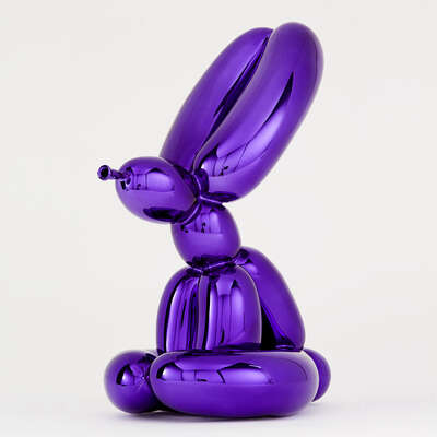  Realismus Kunst: Balloon Rabbit (Violett) von Jeff Koons