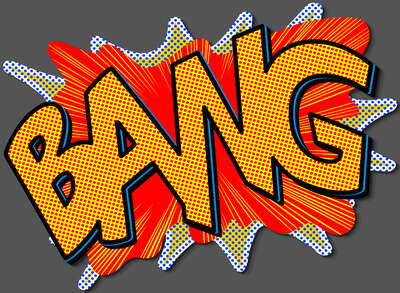  pop artwork by Joe McDermott: BANG! by Joe Mcdermott
