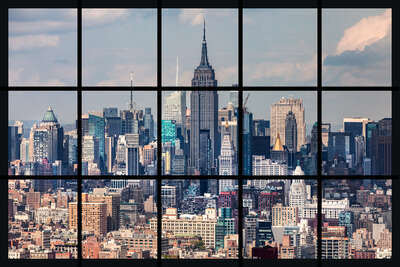   Wandbild Fenster mit Ausblick: New York von Jack Marijnissen