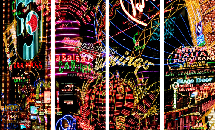 Las Vegas Lights Cantina Tetraptych by Jenny Okun
