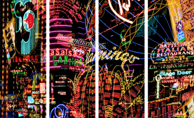   Las Vegas Lights Cantina Tetraptych von Jenny Okun