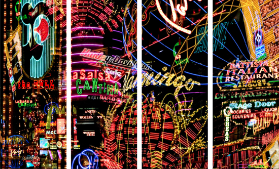 Las Vegas Lights Cantina Tetraptych By Jenny Okun - Limited Edition 