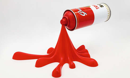 Red Tomato Soup Splash-It Sculpture