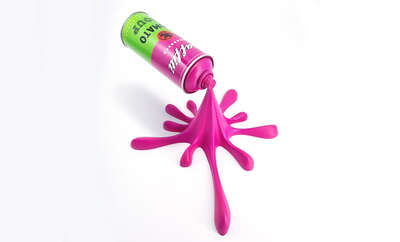   Tomato Soup Splash-It Sculpture (Pink/Green) by 2fast