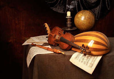  curated still life prints: Musical Vanitas by Kevin Best