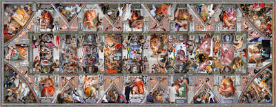 Panorama Menschen: Sistine Chapel, Michelangelo by Lluis Barba Cantos