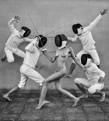   Fencers 1 by Lukas Dvorak