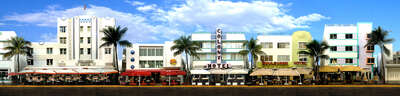  Panorama Stadt: Miami Beach, Ocean Drive #2 von Larry Yust