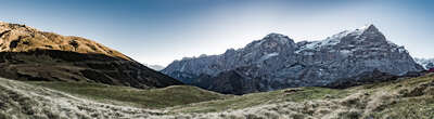  Panoramabilder Alpen: Engelhörner, Wellhorn, Wetterhorn, Grosse Scheidegg, Schweiz / Thomas Senf von Mammut Collection