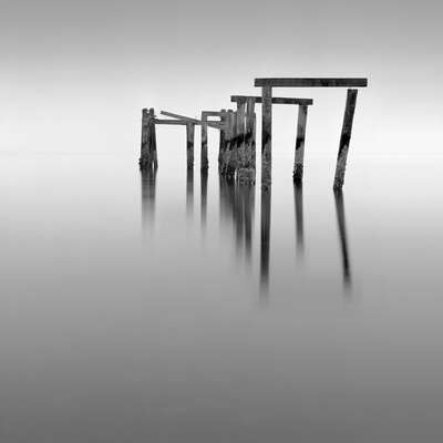  minimalist black and white landscapes: Floating by Michael Levin