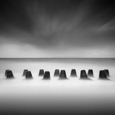  minimalist black and white landscapes: Sentinels by Michael Levin