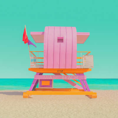   The Modern Paradise - Miami Beach 3 von Mijoo Kim & Minjin Kang