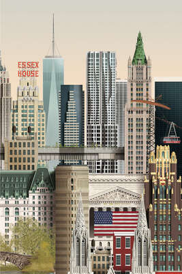 Abstract Architecture Prints: New York II by Martin Schwartz