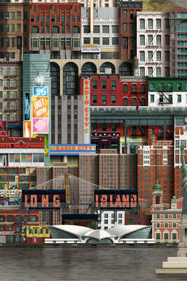  Abstract City Art: New York III by Martin Schwartz