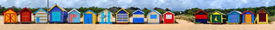  Farmhouse and Country Style Artworks: Brighton Beach Huts II by Michael Warrilow