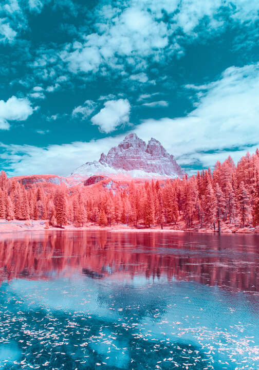  home office art: curated artworks Infrared Dolomites I by Paolo Pettigiani