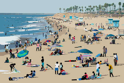  Beach Landscape Prints: Beach Scene II by Patrick Tschudi